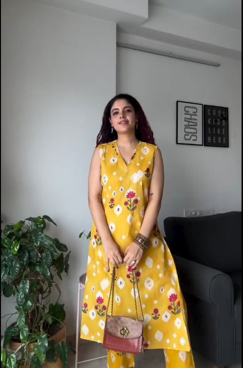 Marigold Meadow Kurti & Pant Set