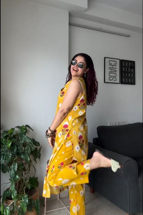 Marigold Meadow Kurti & Pant Set