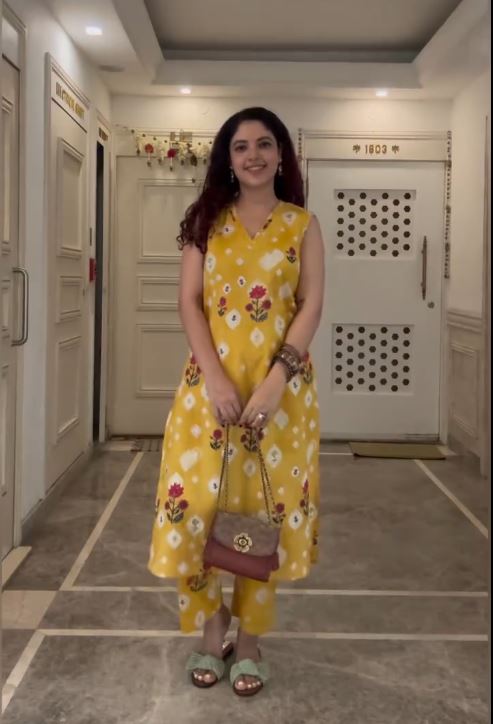 Marigold Meadow Kurti & Pant Set