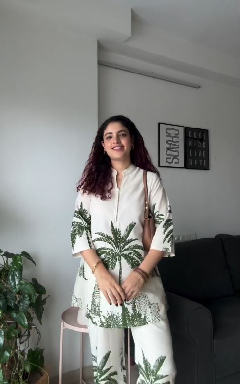 Palm Grove Kurti & Pant Set