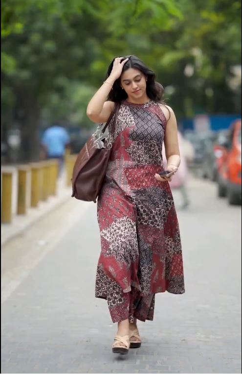 Indigo Patchwork Kurti & Pant Set