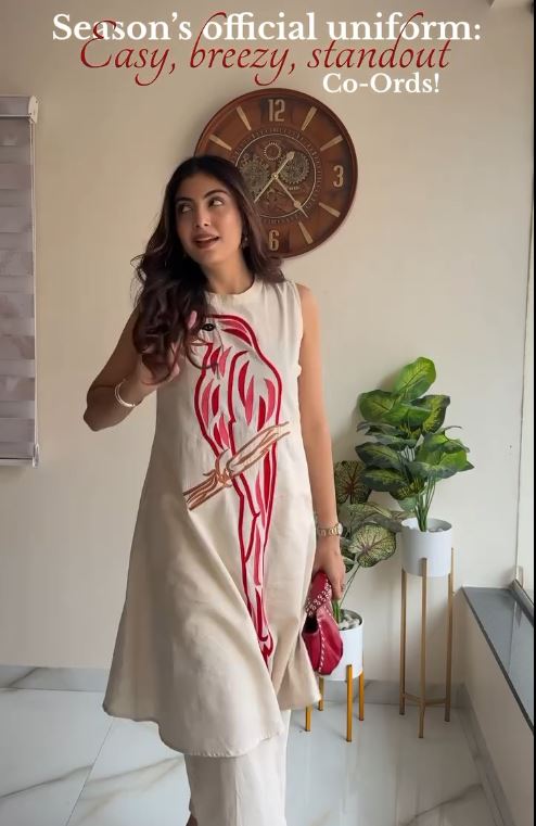 Scarlet Parrot Kurti & Pant Set
