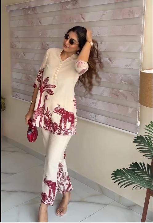 Safari Canvas Kurti & Pant Set