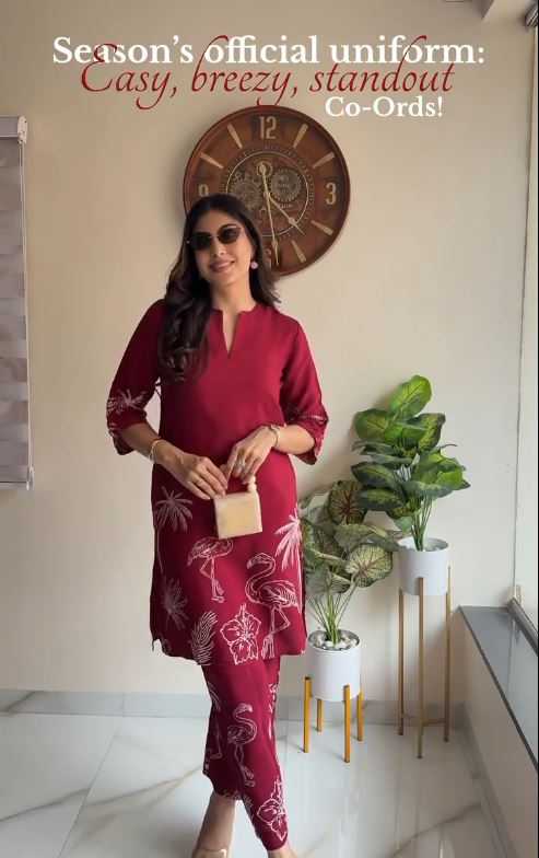 Flamingo Dream Kurti & Pant Set