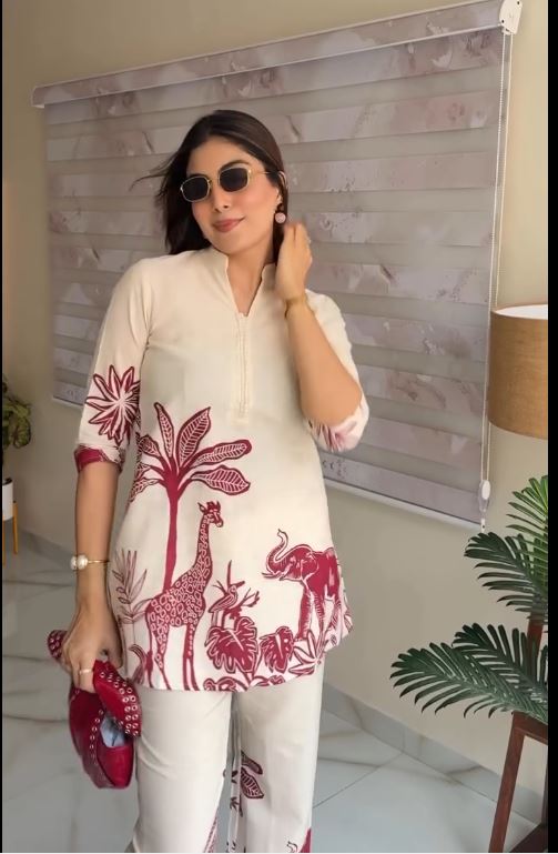 Safari Canvas Kurti & Pant Set