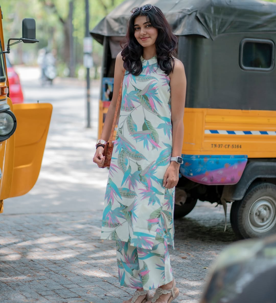 Tropical Cotton Kurti with Pant Set