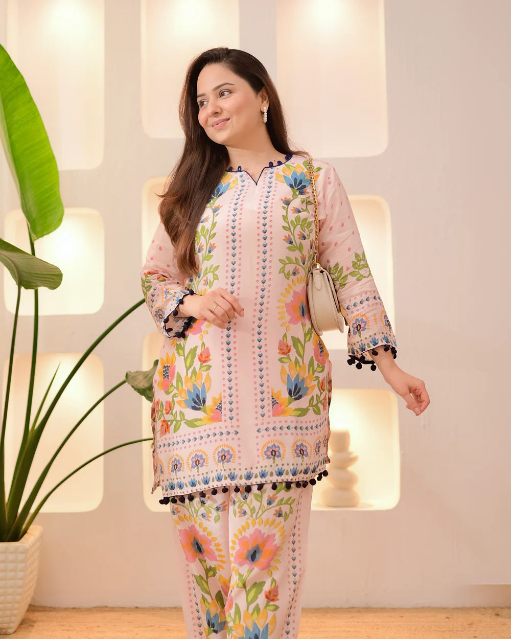 Blush Botanic Charm Crepe Co-ord Set
