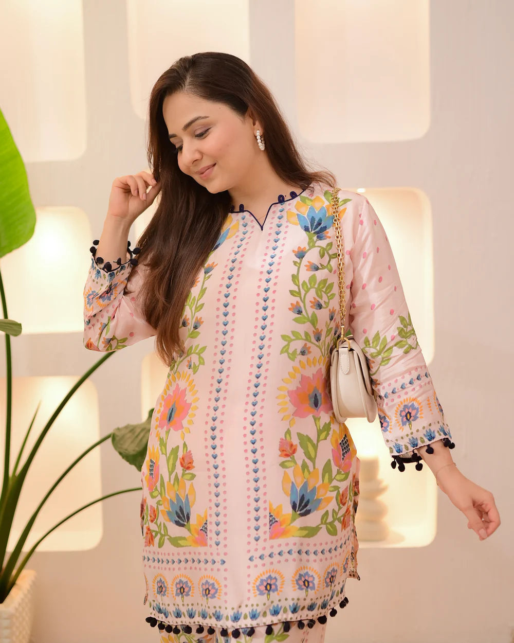 Blush Botanic Charm Crepe Co-ord Set