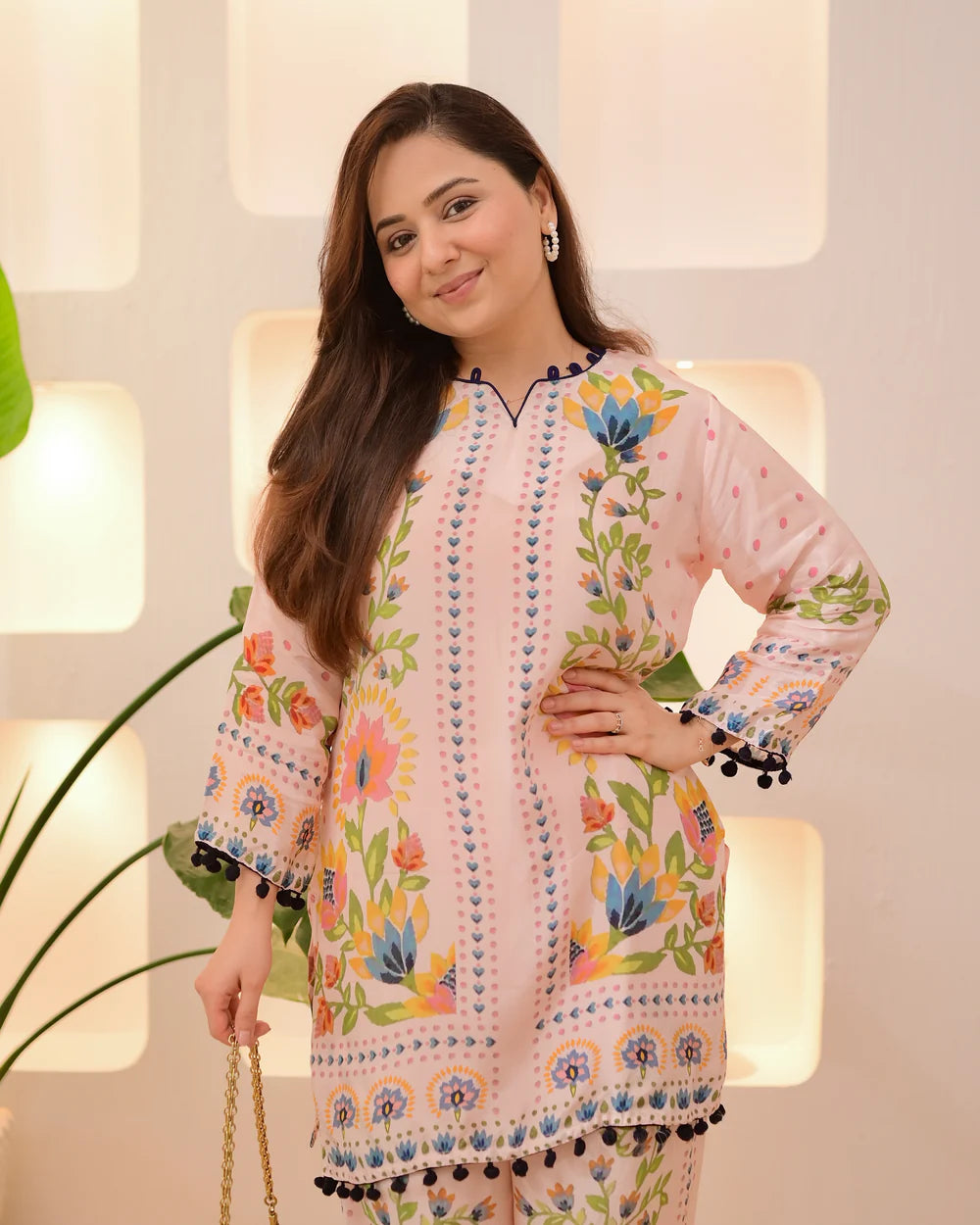 Blush Botanic Charm Crepe Co-ord Set