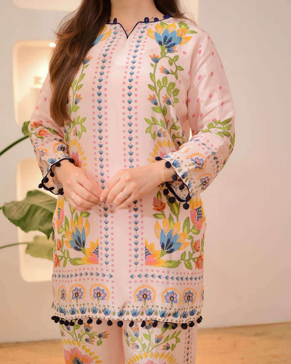 Blush Botanic Charm Crepe Co-ord Set