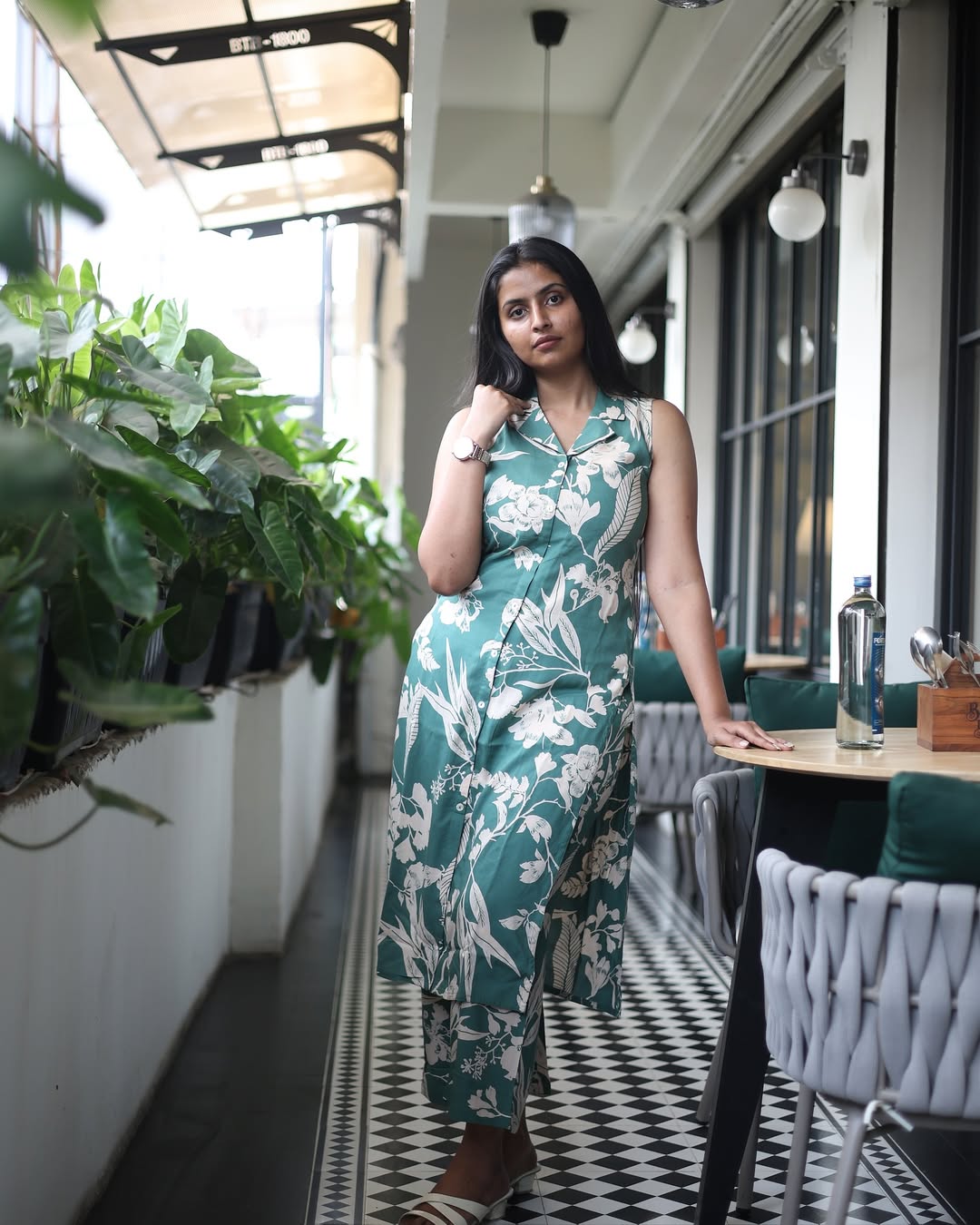Green Floral Cotton Co-ord Set