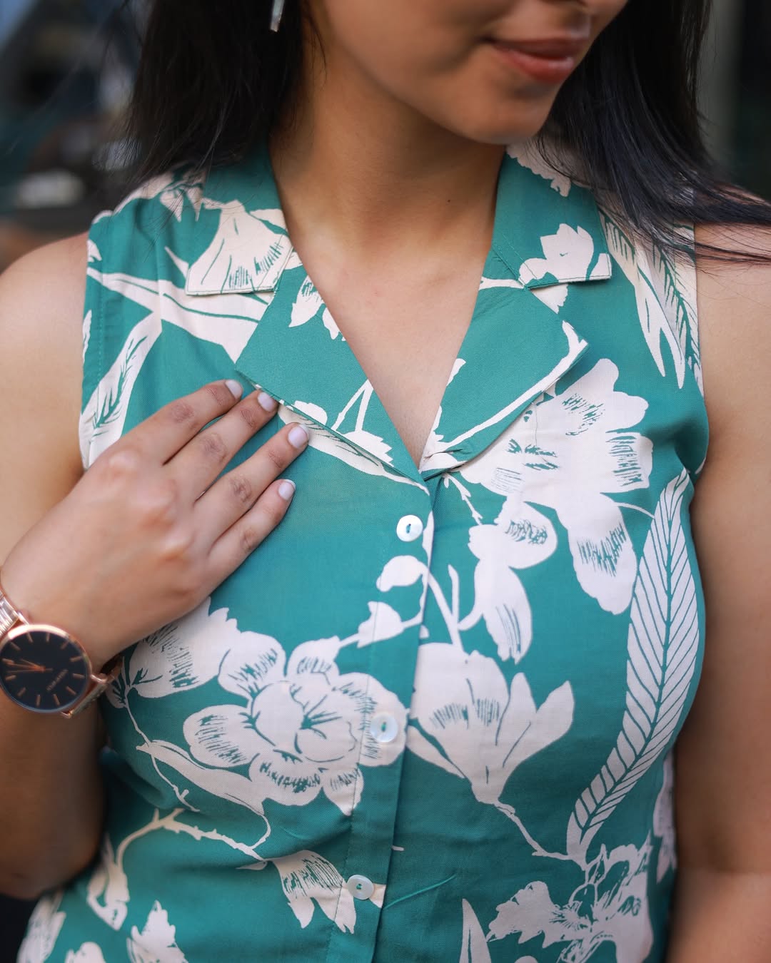Green Floral Cotton Co-ord Set
