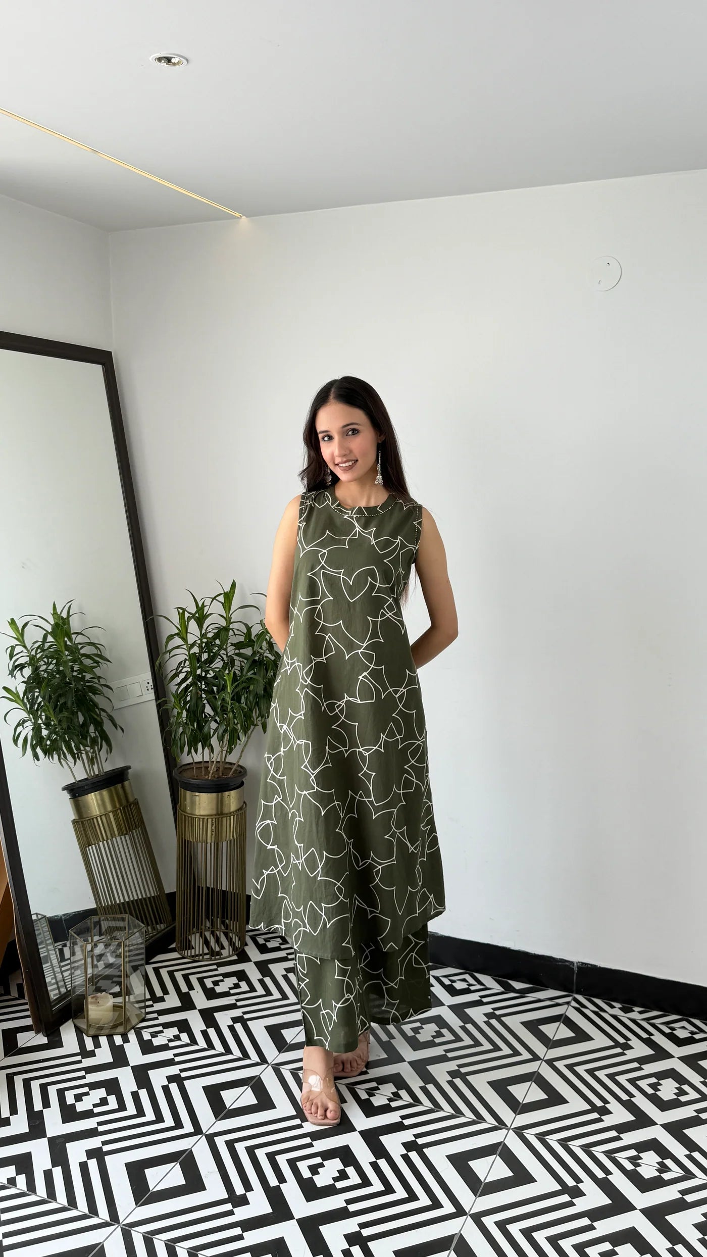Star Sleeveless kurta Pants