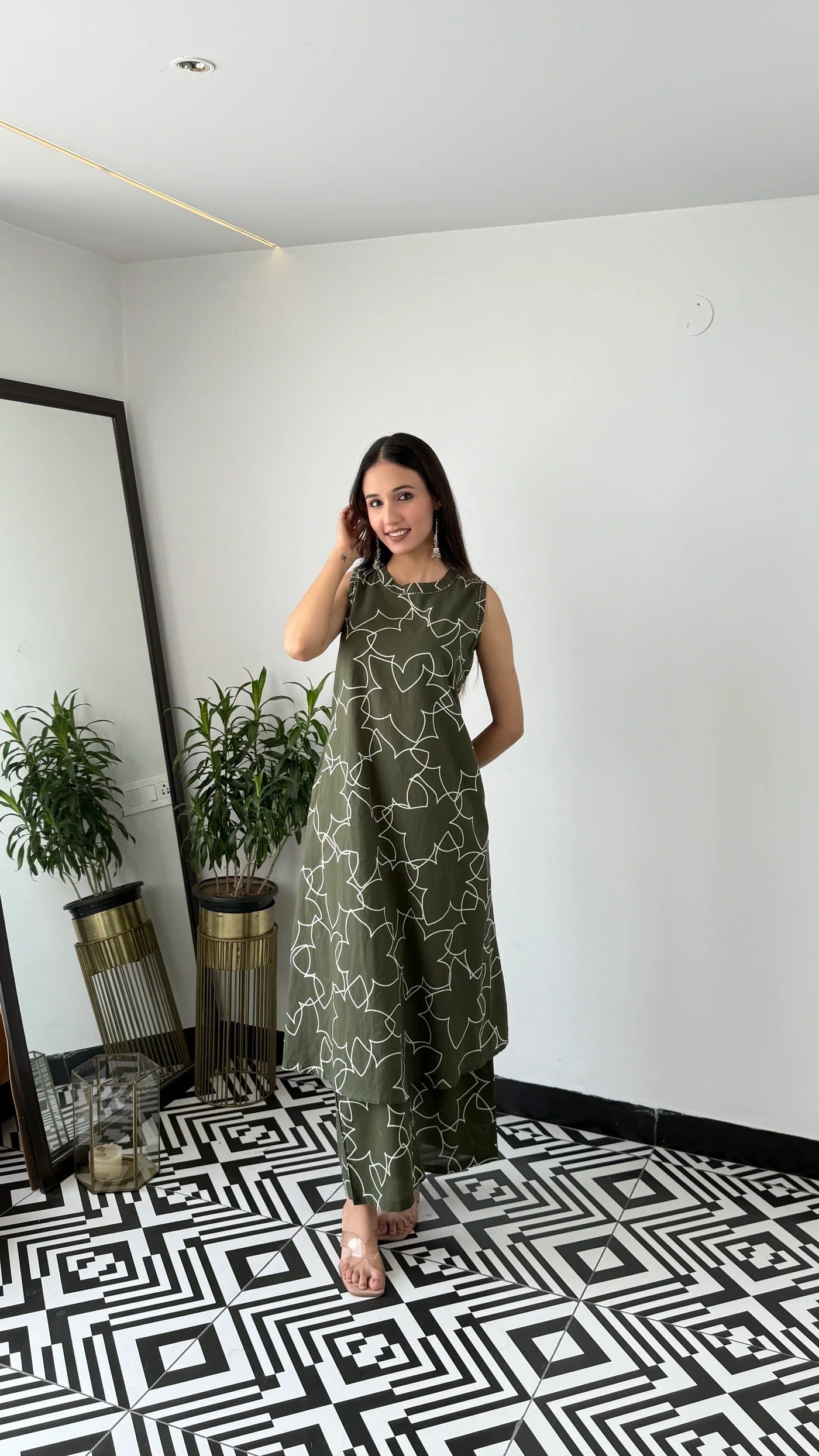 Star Sleeveless kurta Pants