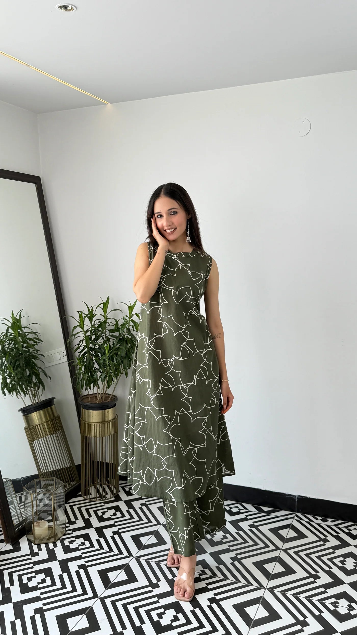 Star Sleeveless kurta Pants