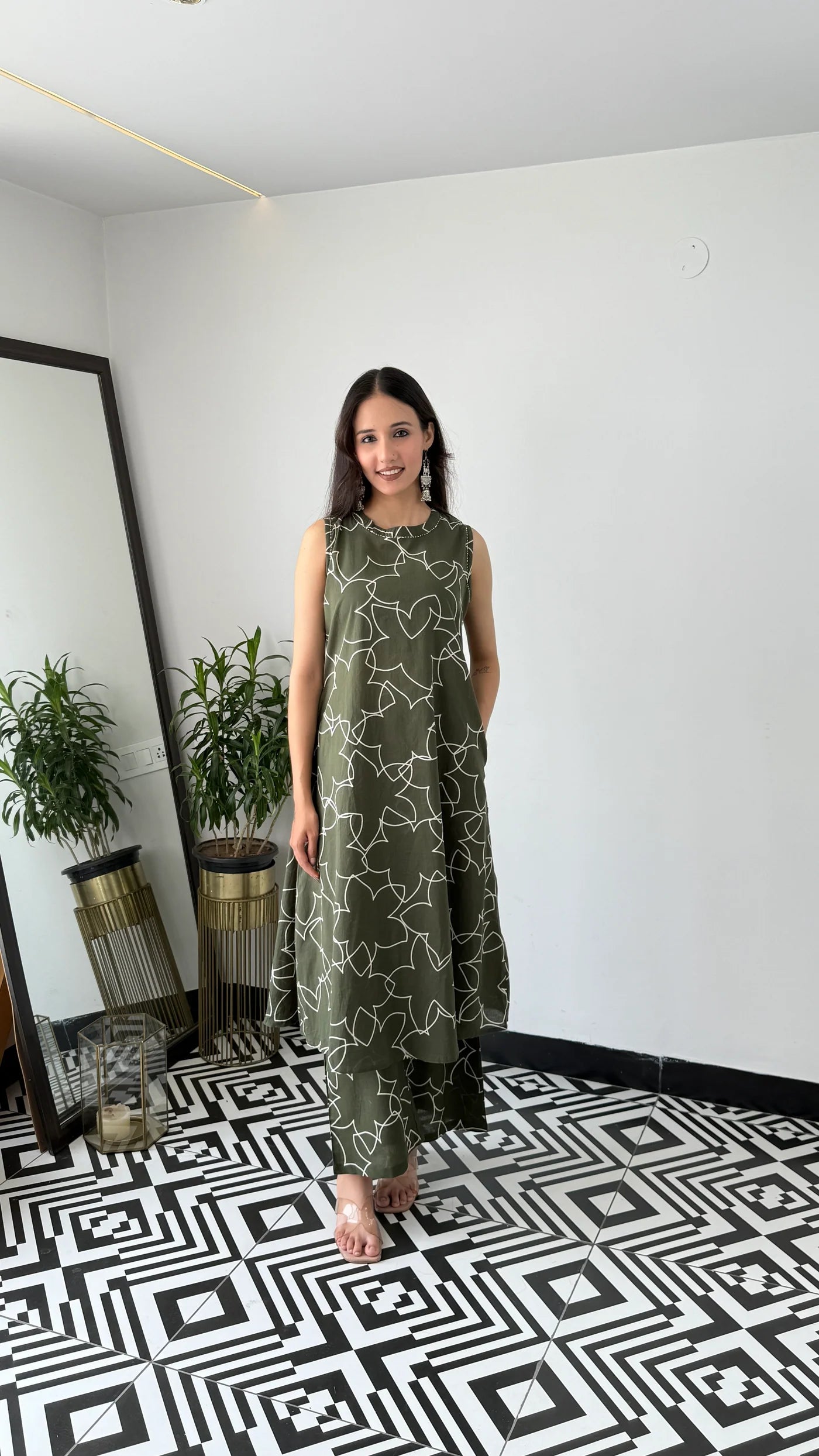 Star Sleeveless kurta Pants