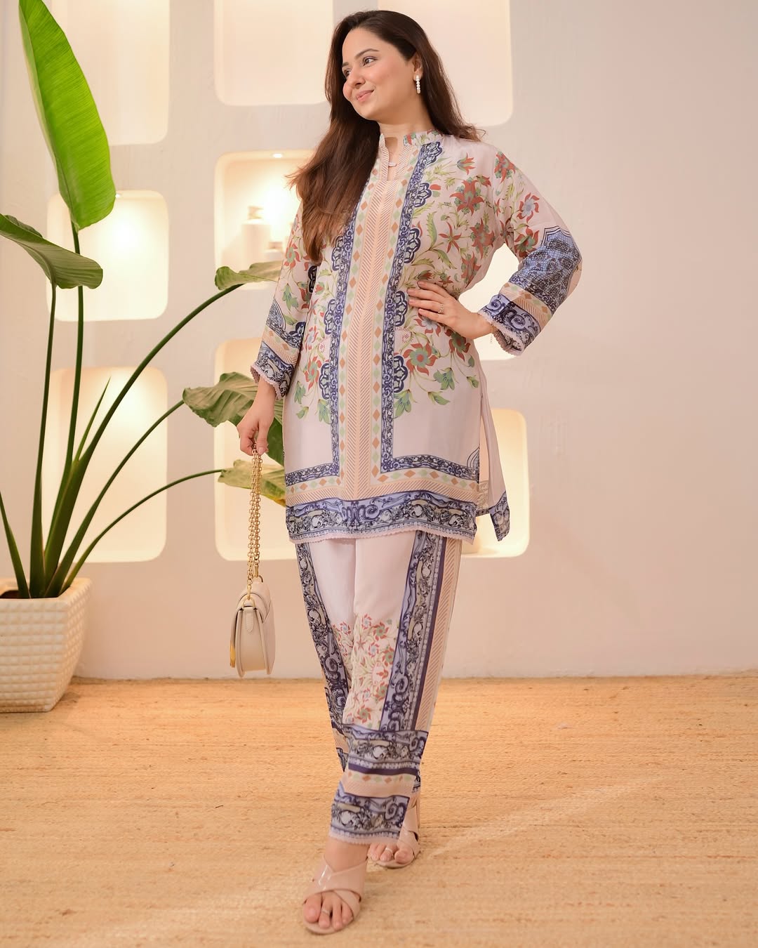 Blush Botanic Charm Crepe Co-ord Set