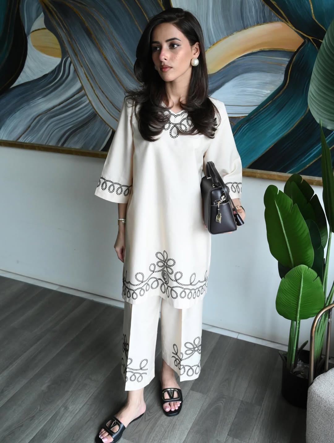 Ivory Printed Coord Set