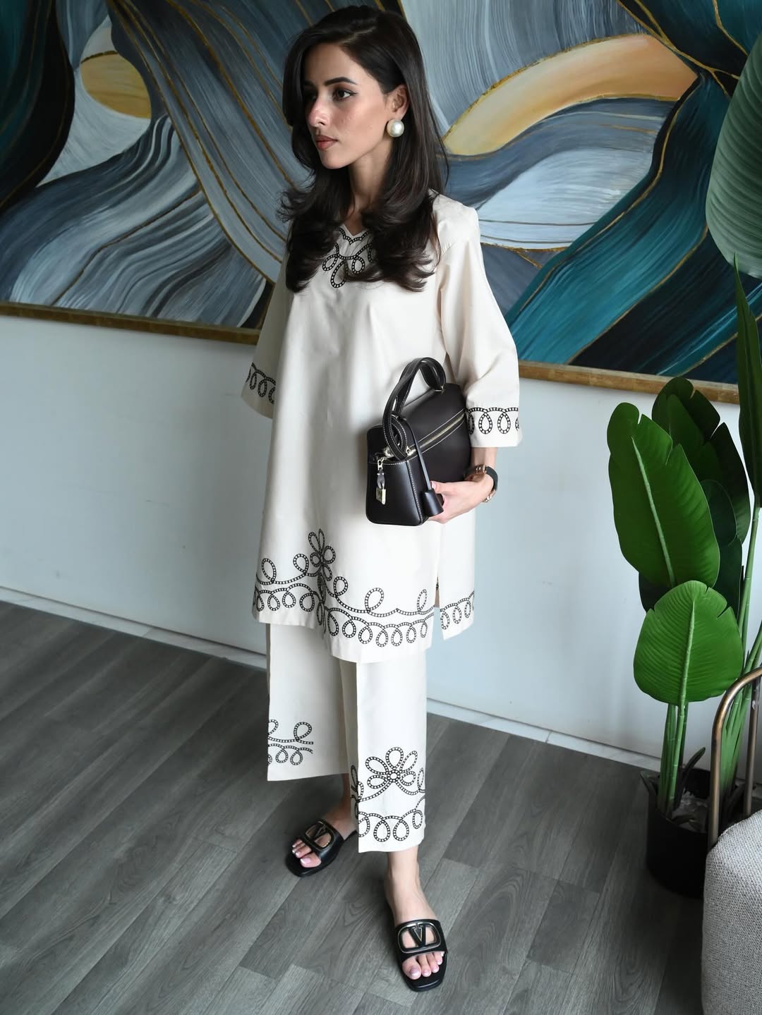 Ivory Printed Coord Set